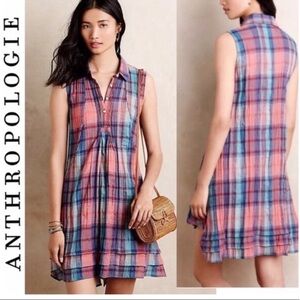 Anthropologie Isabella Sinclair Plaid Tillie Dress SZ Small